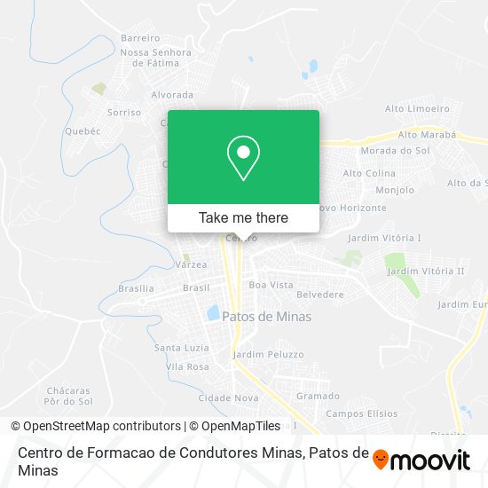 Centro de Formacao de Condutores Minas map