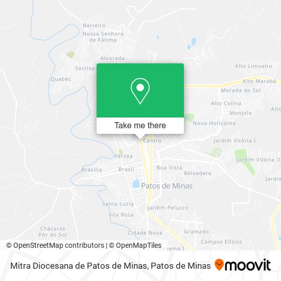 Mapa Mitra Diocesana de Patos de Minas