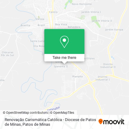 Mapa Renovação Carismática Católica - Diocese de Patos de Minas