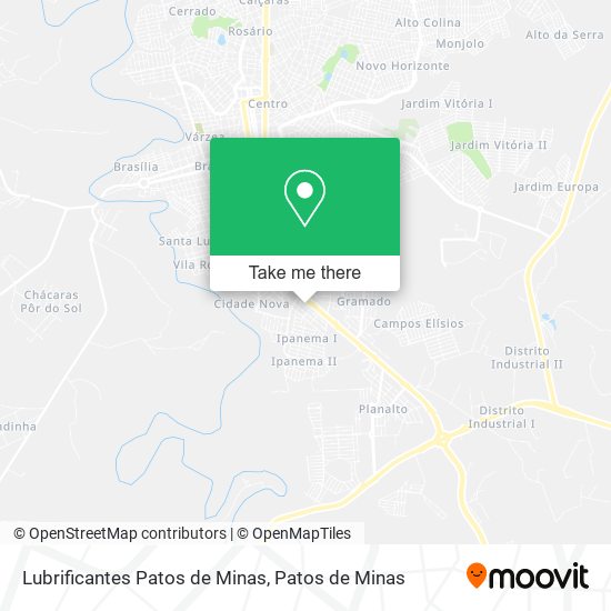 Mapa Lubrificantes Patos de Minas