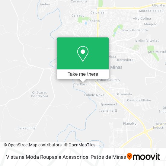 Mapa Vista na Moda Roupas e Acessorios