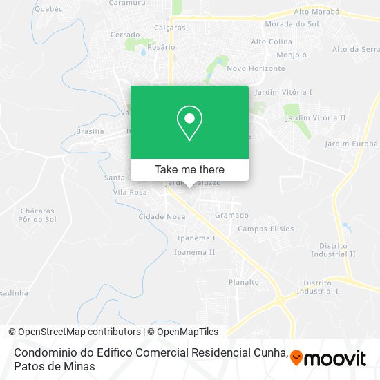 Mapa Condominio do Edifico Comercial Residencial Cunha