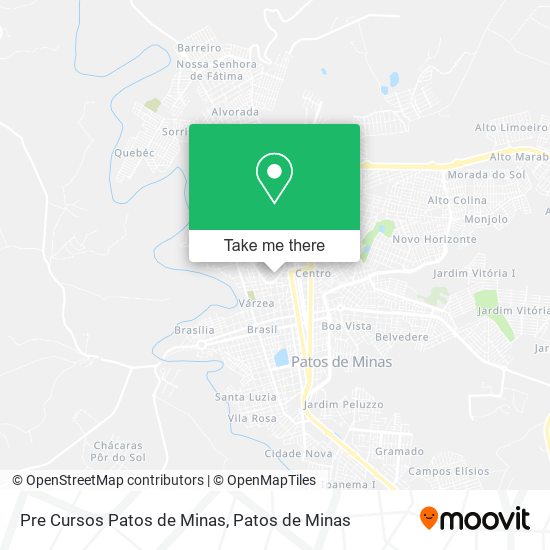 Pre Cursos Patos de Minas map