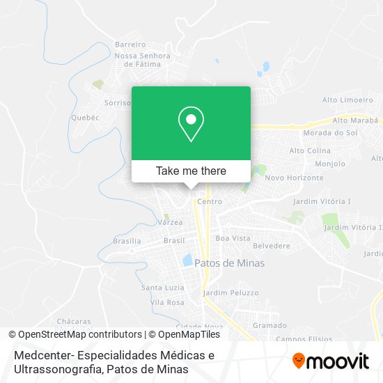 Mapa Medcenter- Especialidades Médicas e Ultrassonografia