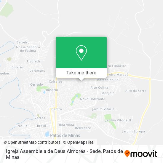 Mapa Igreja Assembleia de Deus Aimorés - Sede