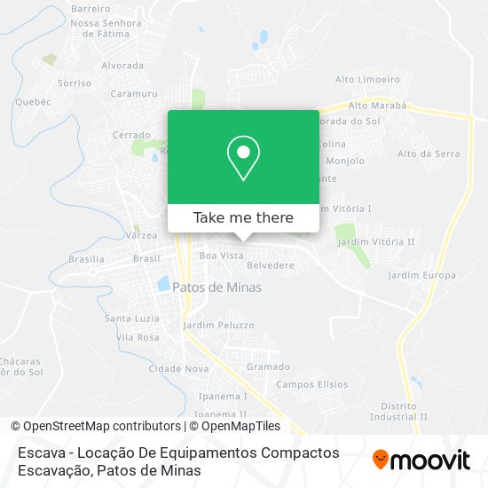 Escava - Locação De Equipamentos Compactos Escavação map