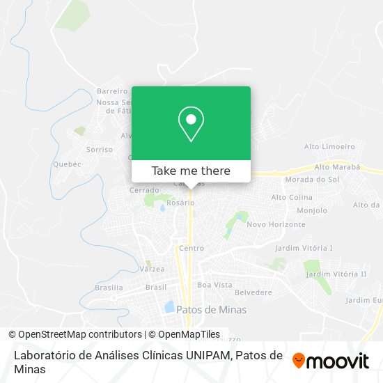 Laboratório de Análises Clínicas UNIPAM map