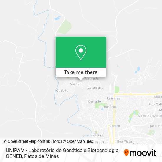 Mapa UNIPAM - Laboratório de Genética e Biotecnologia GENEB