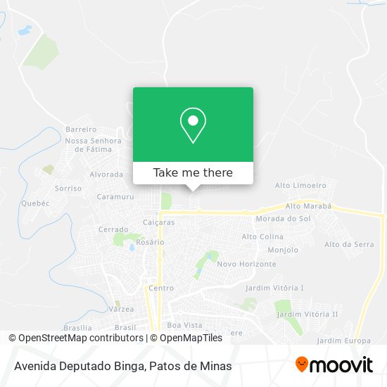 Mapa Avenida Deputado Binga