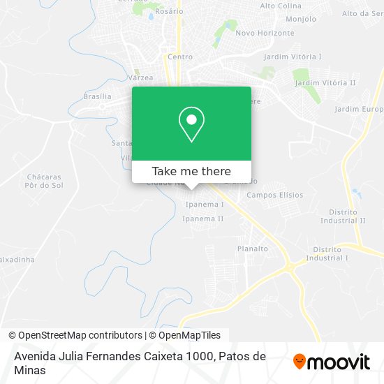 Mapa Avenida Julia Fernandes Caixeta 1000