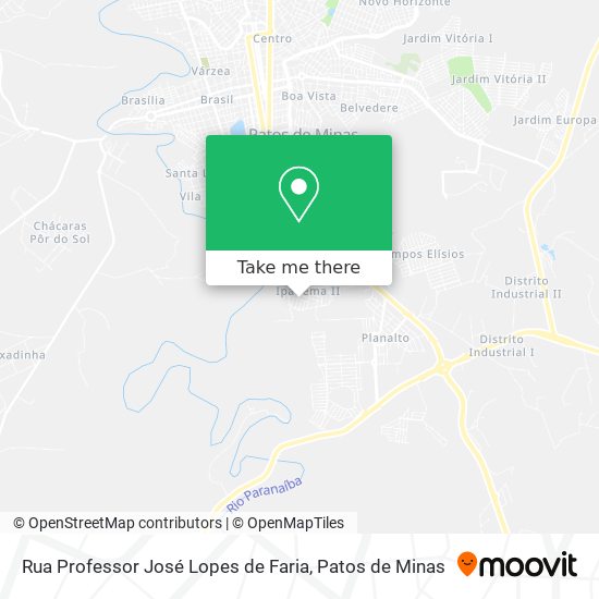 Mapa Rua Professor José Lopes de Faria