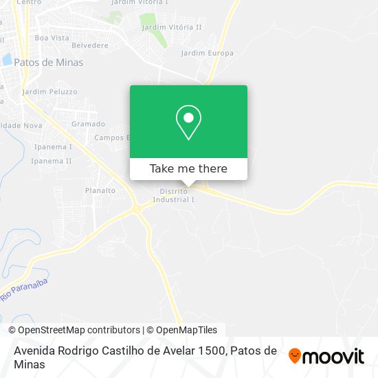 Mapa Avenida Rodrigo Castilho de Avelar 1500