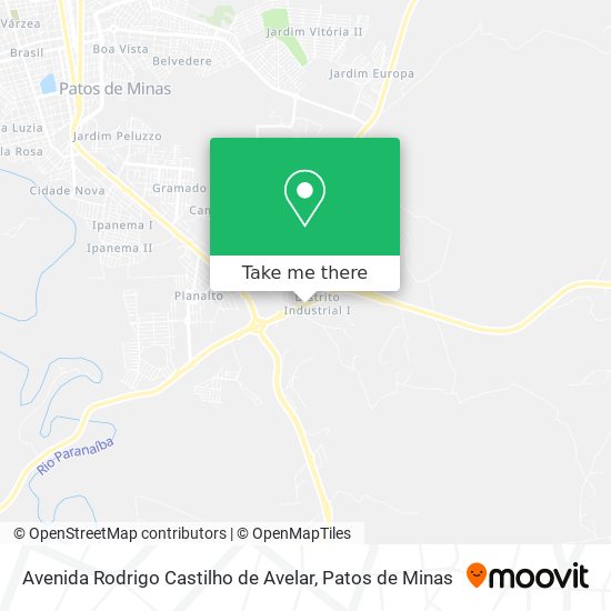 Mapa Avenida Rodrigo Castilho de Avelar