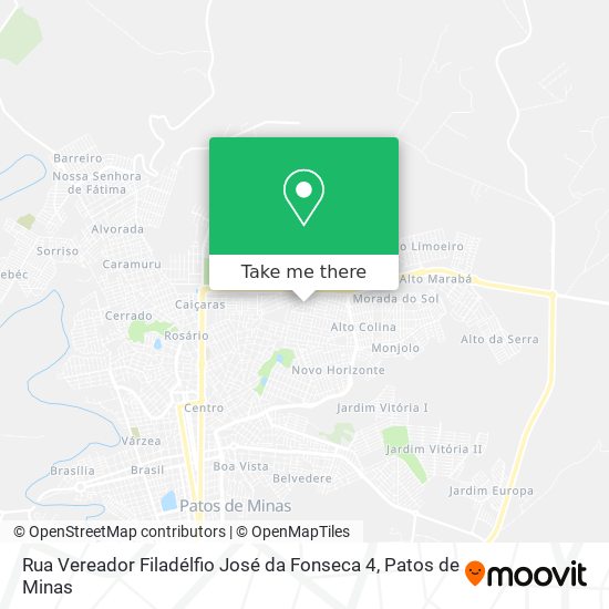 Mapa Rua Vereador Filadélfio José da Fonseca 4