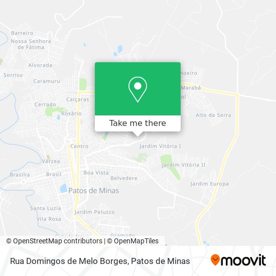 Mapa Rua Domingos de Melo Borges