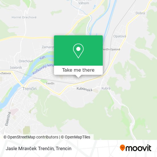 Jasle Mravček Trenčín map