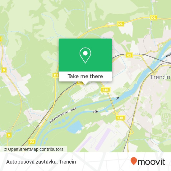 Autobusová zastávka map