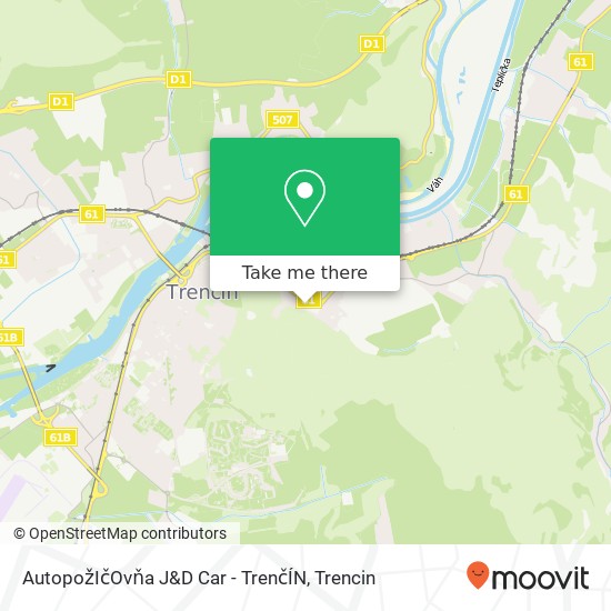 AutopožIčOvňa J&D Car - TrenčÍN map