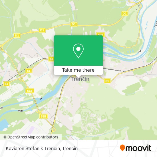 Kaviareň Štefánik Trenčín map