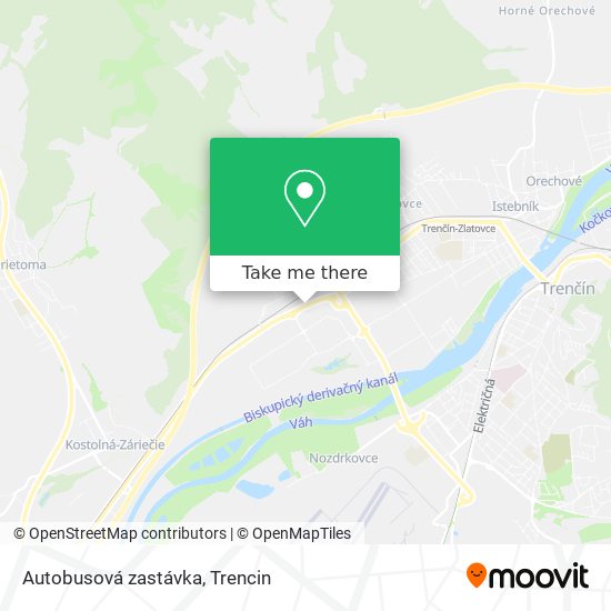 Autobusová zastávka map