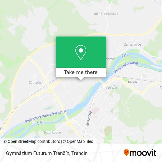 Gymnázium Futurum Trenčín map