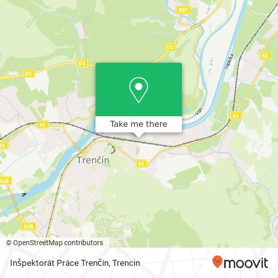 Inšpektorát Práce Trenčín map