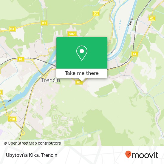 Ubytovňa Kika map