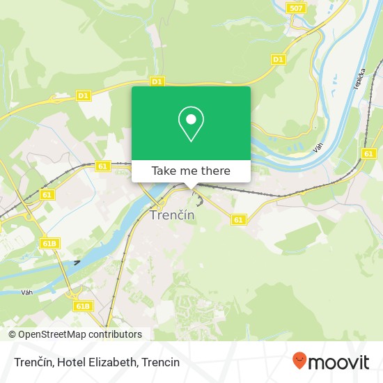 Trenčín, Hotel Elizabeth map