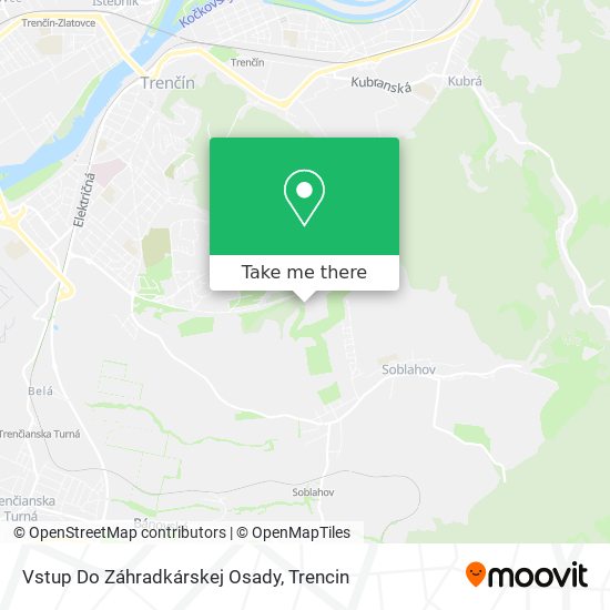 Vstup Do Záhradkárskej Osady map