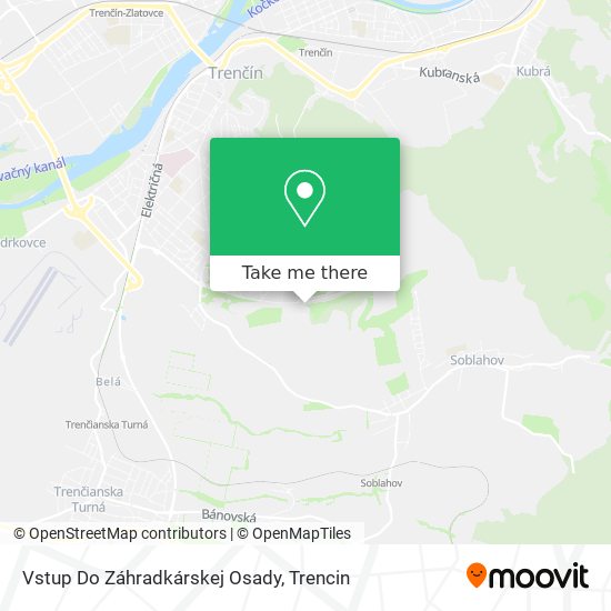 Vstup Do Záhradkárskej Osady map