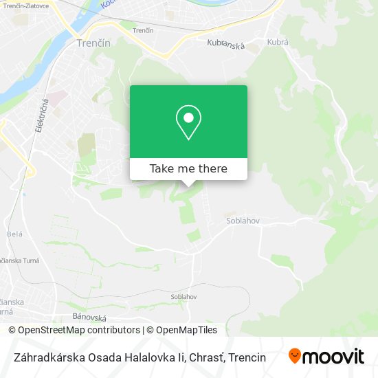 Záhradkárska Osada Halalovka Ii, Chrasť map