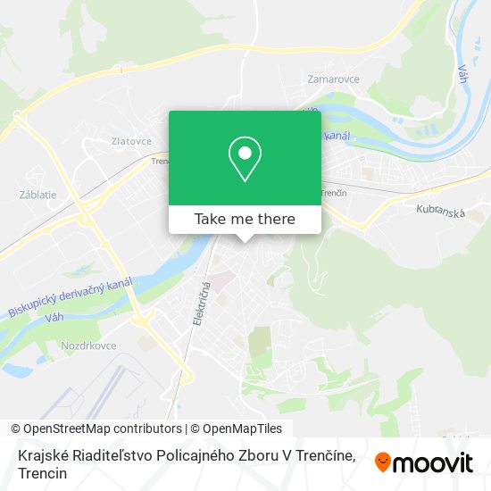 Krajské Riaditeľstvo Policajného Zboru V Trenčíne map