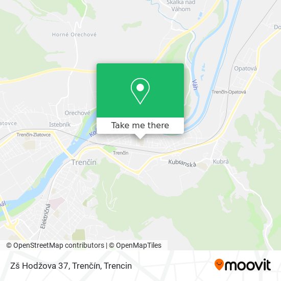 Zš Hodžova 37, Trenčín map