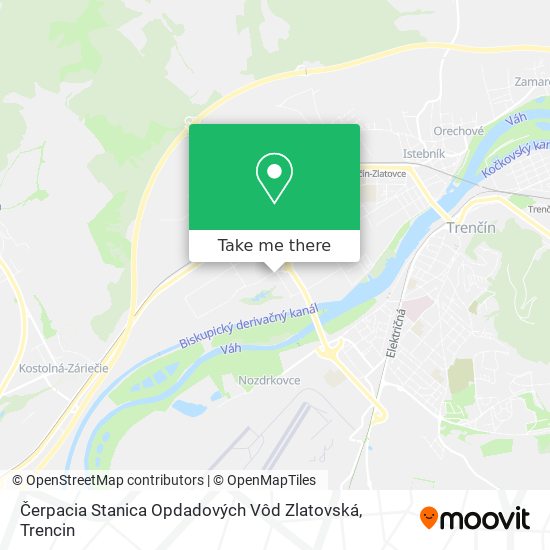 Čerpacia Stanica Opdadových Vôd Zlatovská map