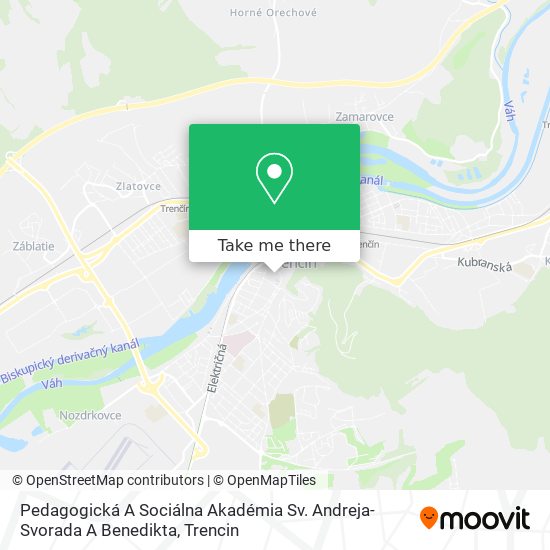 Pedagogická A Sociálna Akadémia Sv. Andreja-Svorada A Benedikta map