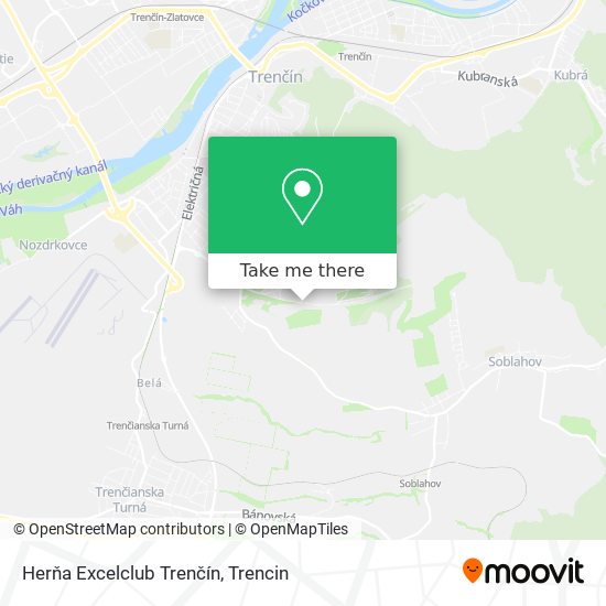 Herňa Excelclub Trenčín map