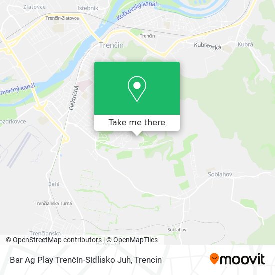 Bar Ag Play Trenčín-Sídlisko Juh map