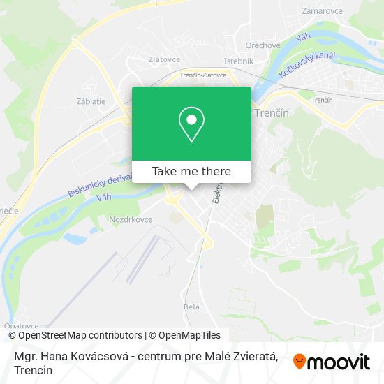 Mgr. Hana Kovácsová - centrum pre Malé Zvieratá map