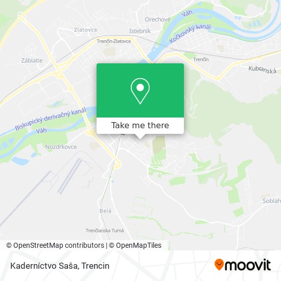 Kaderníctvo Saša map