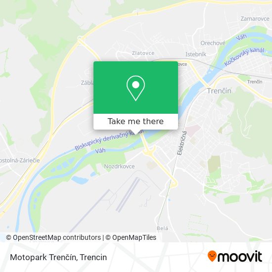 Motopark Trenčín map