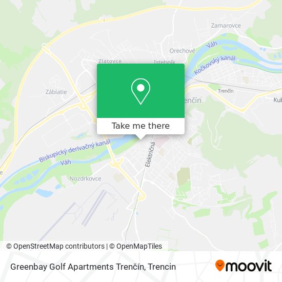 Greenbay Golf Apartments Trenčín map