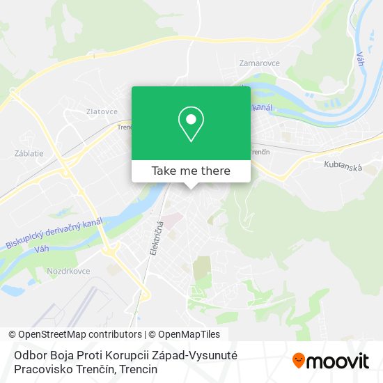 Odbor Boja Proti Korupcii Západ-Vysunuté Pracovisko Trenčín map