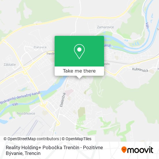 Reality Holding+ Pobočka Trenčín - Pozitívne Bývanie map