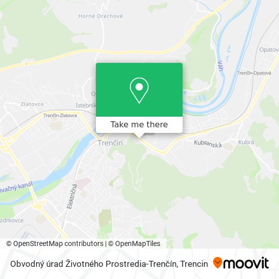 Obvodný úrad Životného Prostredia-Trenčín map