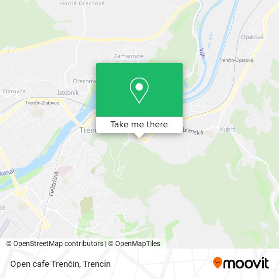 Open cafe Trenčín map