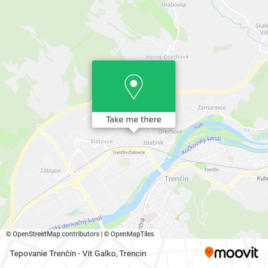 Tepovanie Trenčín - Vít Galko map