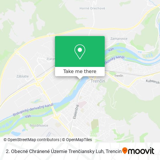 2. Obecné Chránené Územie Trenčiansky Luh map