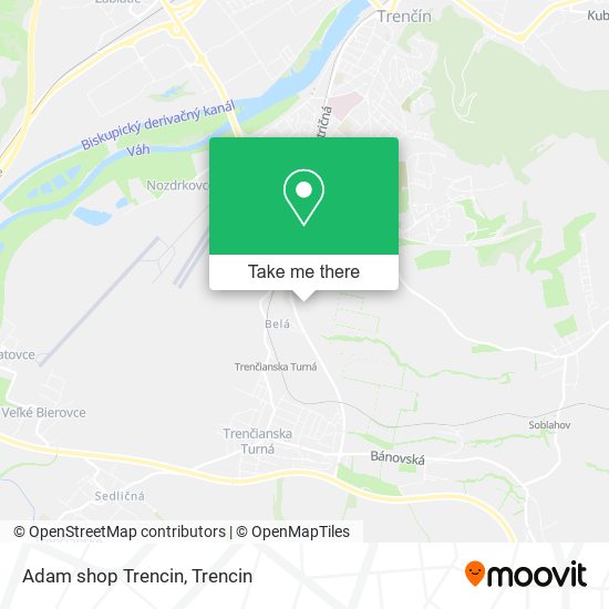 Adam shop Trencin map