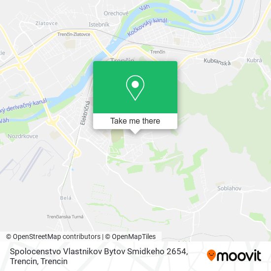 Spolocenstvo Vlastnikov Bytov Smidkeho 2654, Trencin map