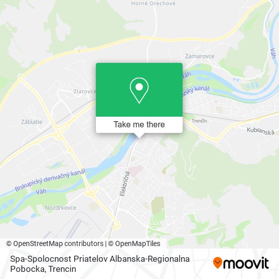 Spa-Spolocnost Priatelov Albanska-Regionalna Pobocka map